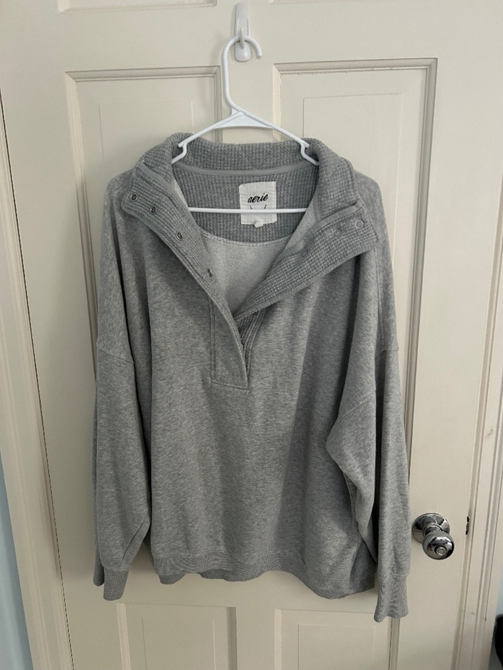 Aerie Getaway Quarter Snap Sweatshirt